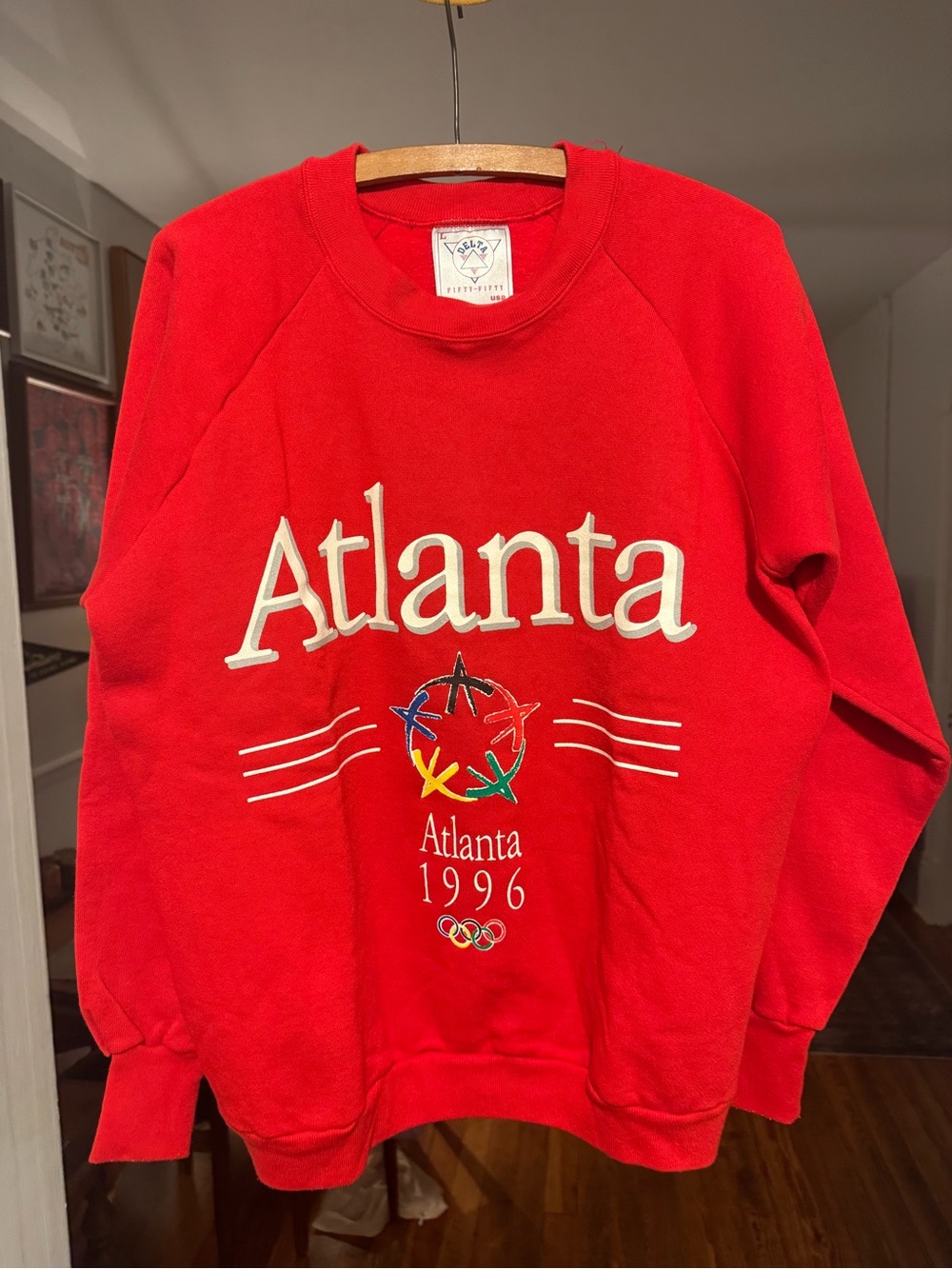 Vintage Atlanta 1996 Red Crewneck Sweater